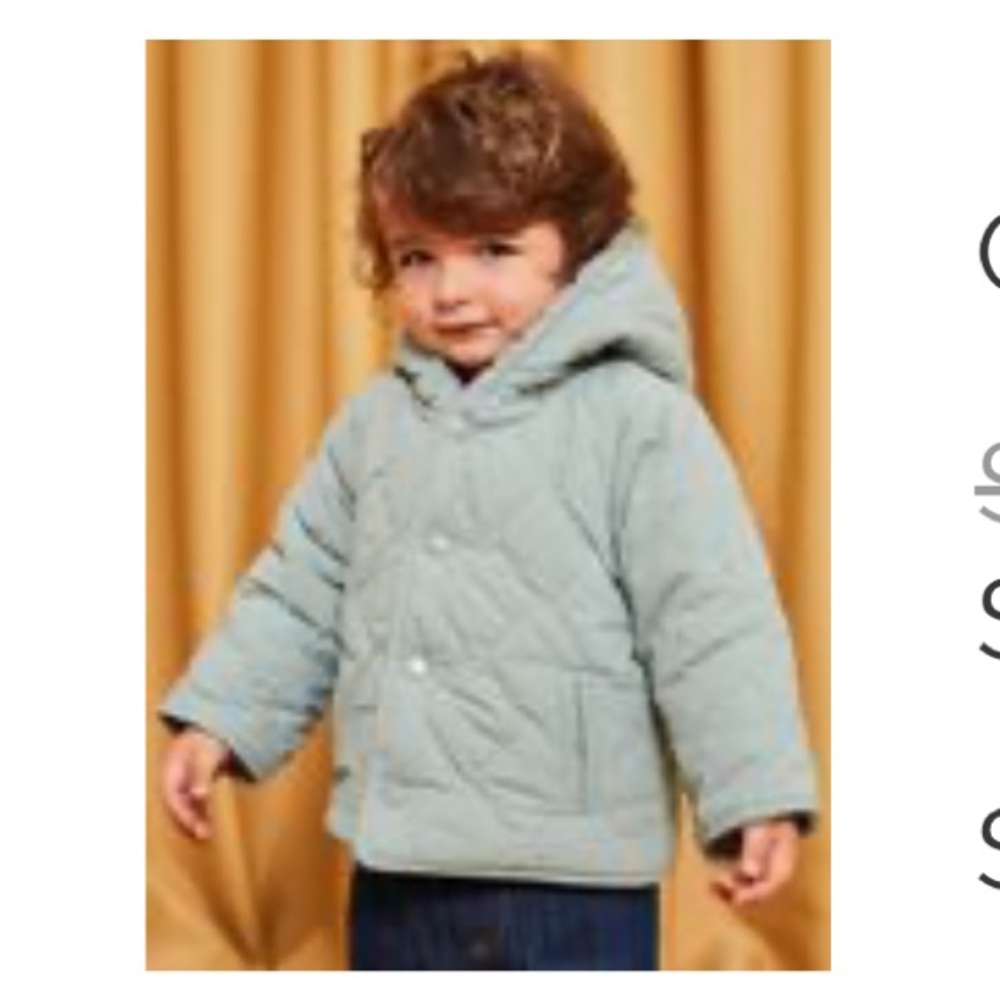 NWT Sergent Major Green - Gray Hooded Coat 18 Month